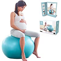 BABYGO Pelota de Pilates Embarazadas- Fitball- Ejercicio- Balón de Gimnasia Anti-Burst 1000 KG para Parto y Embarazo…